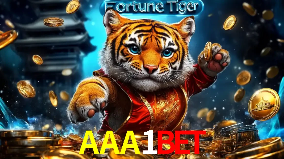Imagem promocional do jogo de slot Fortune Tiger, com um tigre majestoso em traje tradicional cercado por uma fortuna em moedas de ouro, disponível agora no cassino AAA1BET.
