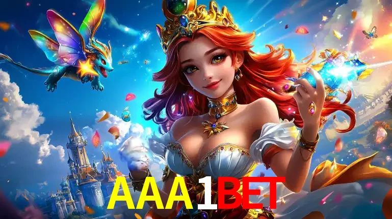 A princesa de um reino de fantasia mágico, com seu pequeno dragão, apresentando um mundo de prêmios encantados nos jogos de caça-níqueis do cassino AAA1BET.